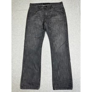 Express Blake Loose Bootcut Jeans 34x34 Gray Black Faded Whiskered